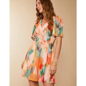 Spartina Olivia Dress Sz Large Botanical Garden Painted Spots